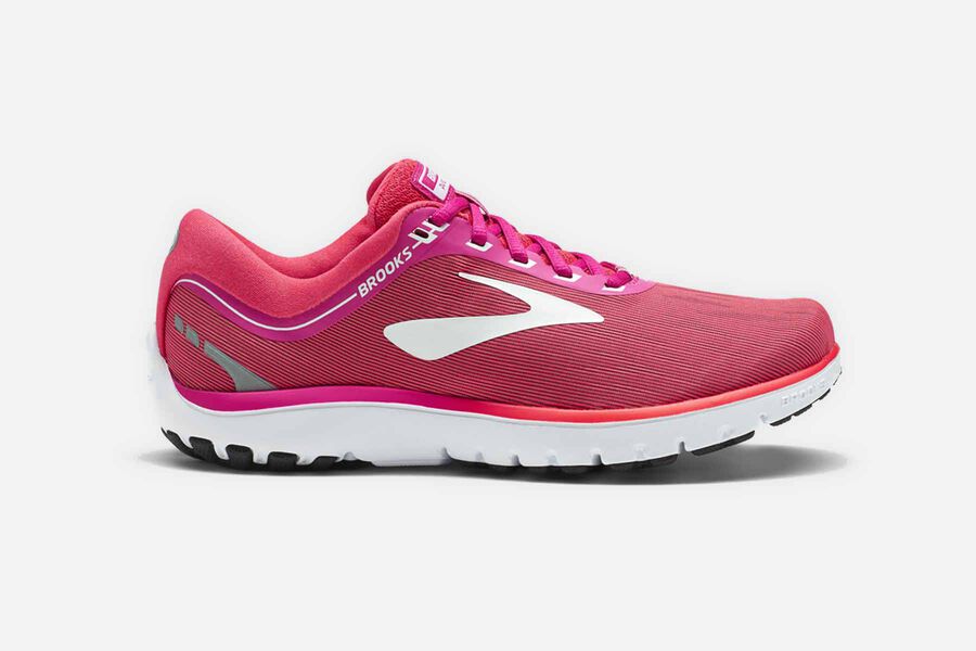 Brooks Pureflow 7 Road Running Shoes Womens - Pink/White - EIBMH-4123